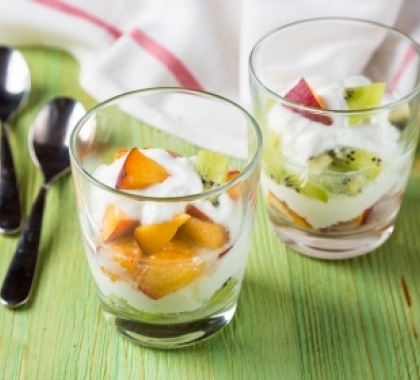 Salada de frutas com sorvete
